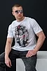 Мужская футболка 8492 / белый+обезьяна №5