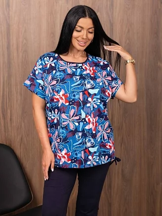 Женский костюм с бриджами мод.2140/1 /Синий