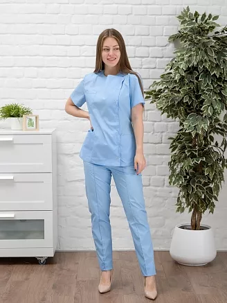 Костюм медицинский женский М-132 Тиси / св.синий