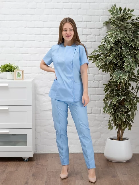Костюм медицинский женский М-132 Тиси / св.синий