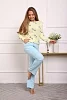Женский костюм с брюками 88405 / желтый, стрекозы