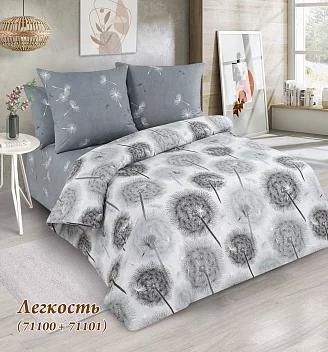 Постельное белье поплин простыня на резинке / Легкость