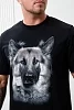 Футболка мужская 8500/1 / черный+собака №6