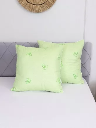 Подушка стеганая "Бамбуковое волокно" тик п/э / 2 камеры