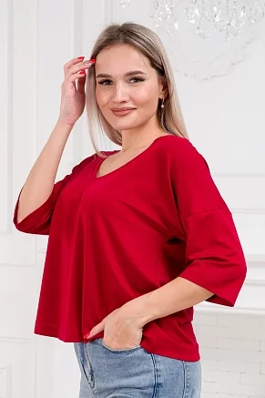 Футболка женская Марина / Бордо