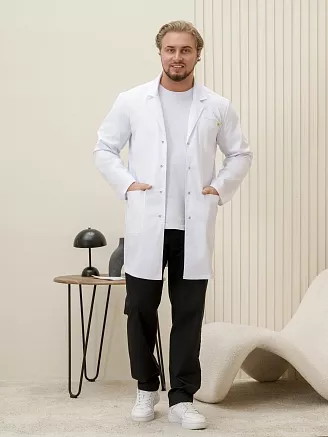 Халат медицинский мужской М-053 Элит-145 / белый