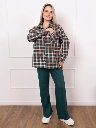 Женский костюм с брюками мод.2264/2 / Изумрудный