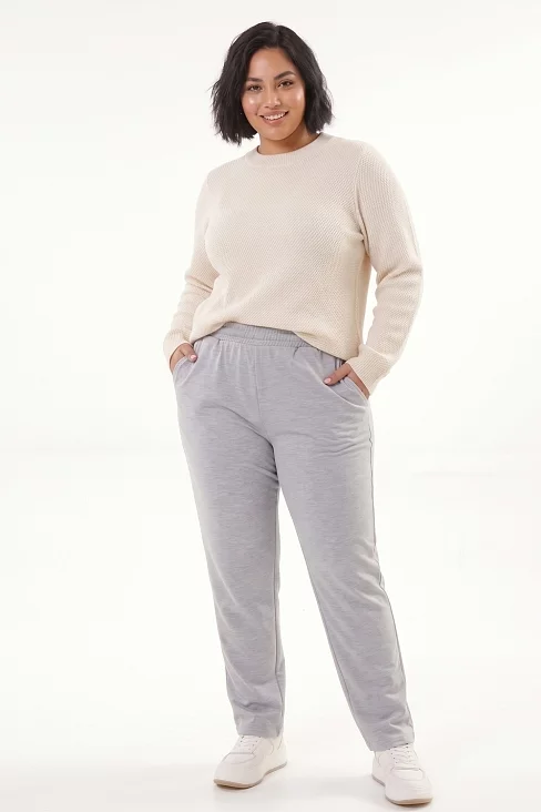 Женские брюки 14536 / серый меланж