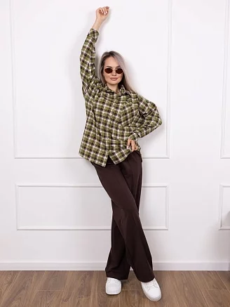 Женский костюм с брюками мод.2264/1 / Зеленый