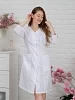 Халат медицинский женский М-038 Тиси / белый/розовый №13
