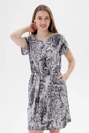 Платье женское домашнее из кулирки Лана / Кобра
