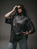 Женская футболка Ирбис / Черный, варенка