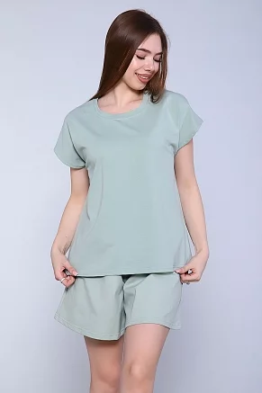 Женский костюм с шортами 85010 / ментол