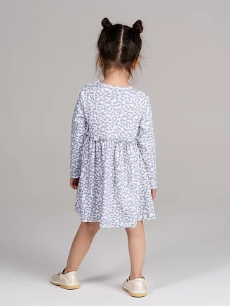 Детское платье-01(И) / белый леопард