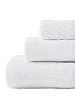 Набор махровых полотенец PandaHug Cozy (50x70, 50x90, 70x140) / белый №6