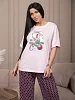 Женская пижама с брюками мод.2297 / Розовый №3