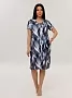 Женский халат Х-95(К) / Серый (узоры)