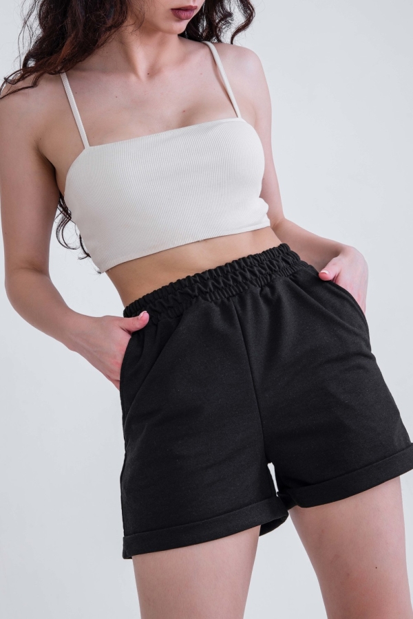 High Waist Belted Shorts