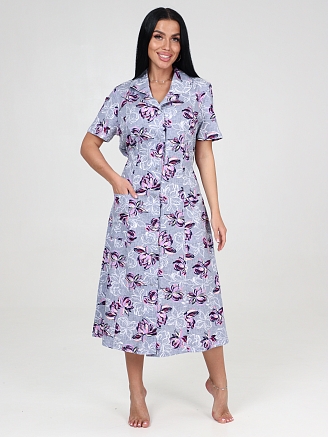 Женский халат ХК-546 / Сиреневая кувшинка