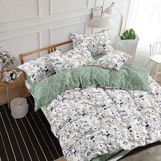 Постельное белье поплин набивной с одеялом / В ассортименте