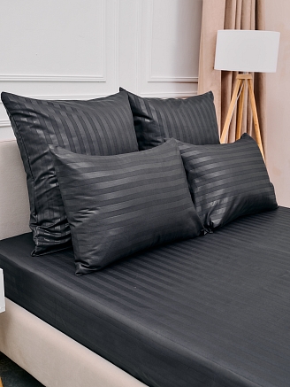 Комплект наволочек микрофибра-страйп / Серый