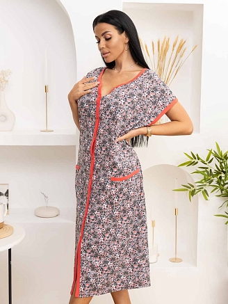 Женский халат мод.1472/9 / Серый