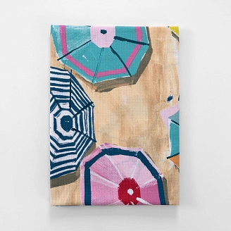 Полотенце банное вафельное полотно / Зонтики 1