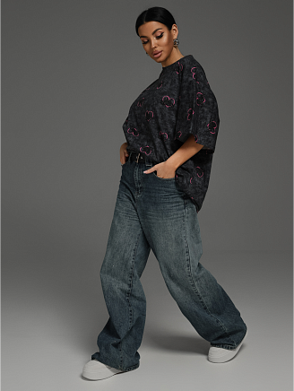 Женская футболка Ирбис / Графит