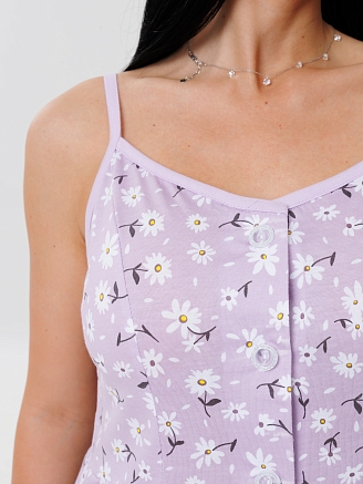 Женский сарафан С-75(К) / Лиловый (цветы)