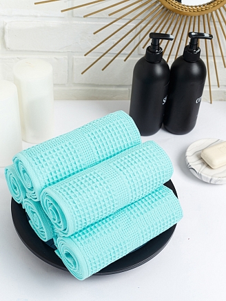 Полотенце вафельное г/к Узбекистан 260 гр/м2 / 1080-ментоловый