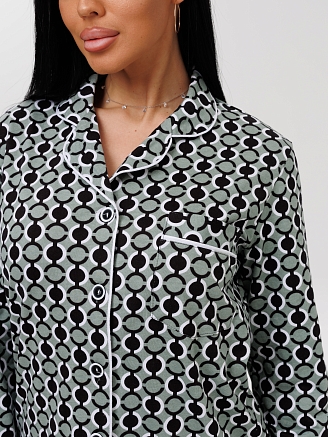 Женский костюм К-94(К) / Серо-зеленый (круги)