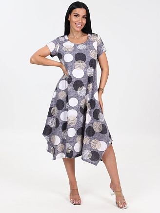 Женское платье Волна ПлК-458 / Шары на капучино