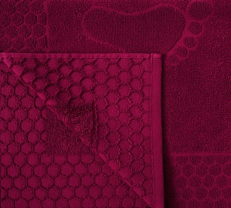 Полотенце-коврик махровый Ножки / бордо