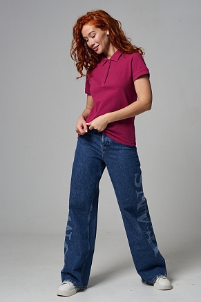 Женская футболка 14402 поло / винный