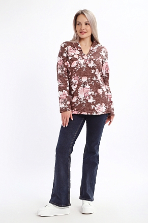 Женская блузка 29034 / коричневый