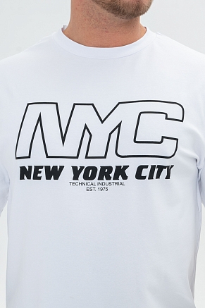 Футболка мужская 8507/1 NYC оверсайз / белый