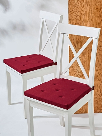 Подушка на стул Юстина / Бордовый