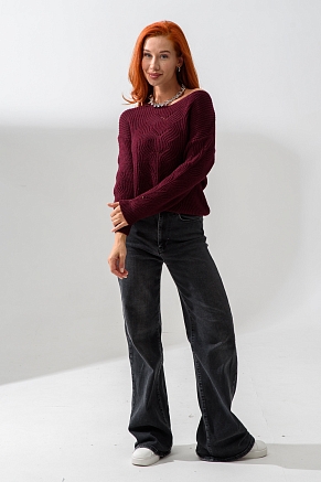 Женский джемпер 84503 / бордовый