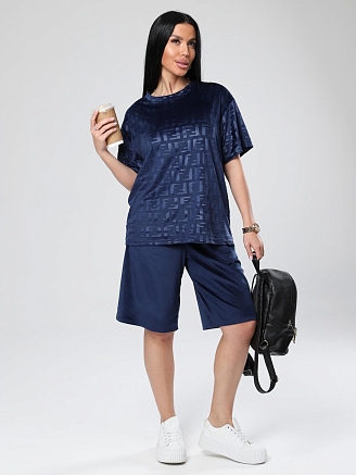 Женский костюм Чиэра-Жаккард / синий