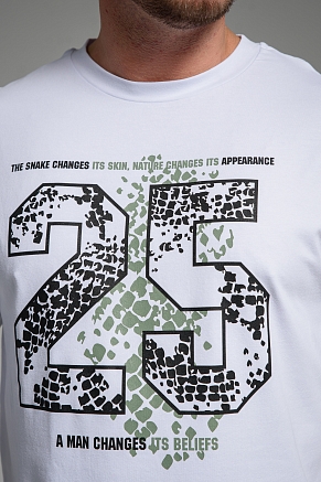 Мужская футболка 8507/1 / белый+25