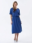 Женское платье шелковое с пуговицами П478СИ / Синий