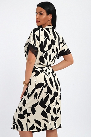 Женский халат вискоза Венера / экрю макси