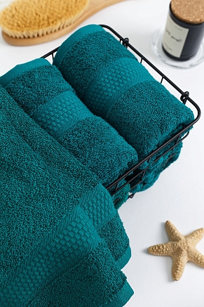 Полотенце махровое г/к Узбекистан 460 гр/м2 / 507-темно-зеленый