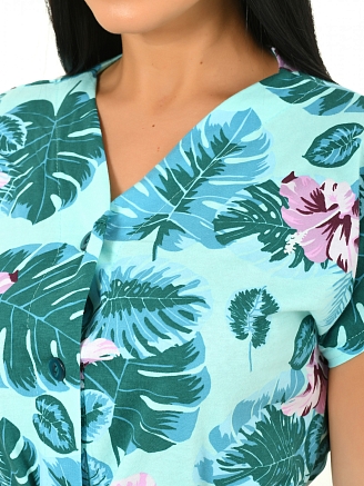 Женский халат М-120 / листья