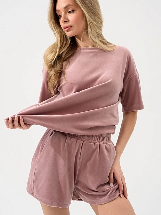 Женский костюм "Милана" (шорты) 2158-В / Розовый