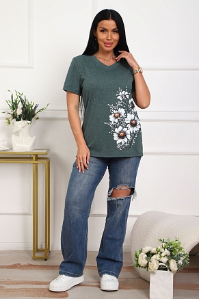 Женская футболка 29540 / зеленый