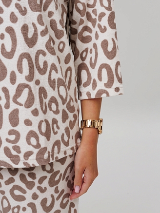 Женский костюм К-82(М) / Какао (леопард)