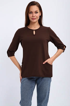 Кофта женская из футера Анфиса / Шоколад