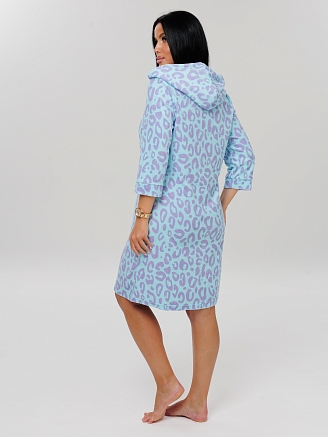 Женский халат Х-77(М) / Сиреневый (узоры)