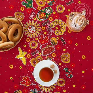 Скатерть рогожка / Конфетки-бараночки